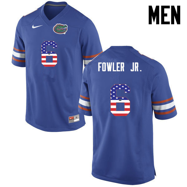 Men Florida Gators #6 Dante Fowler Jr. College Football USA Flag Fashion Jerseys-Blue
